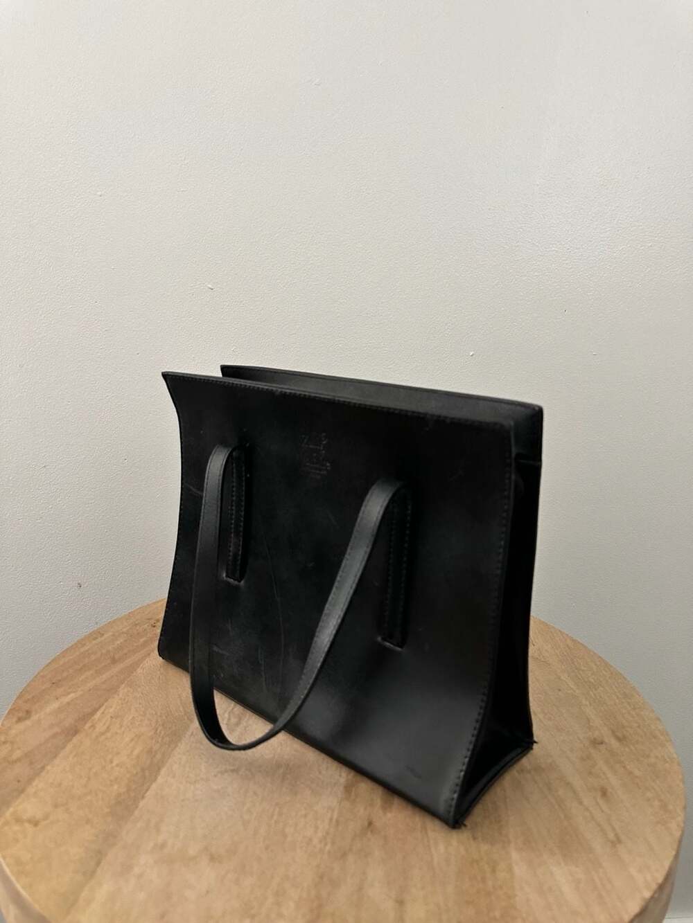 Zadig & Voltaire Black Smooth Leather Structured Tote Bag
